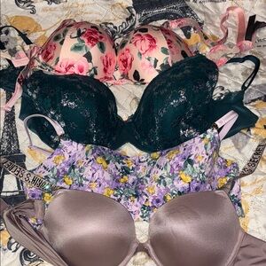 Floral, Lace & Shine VS Bra Bundle